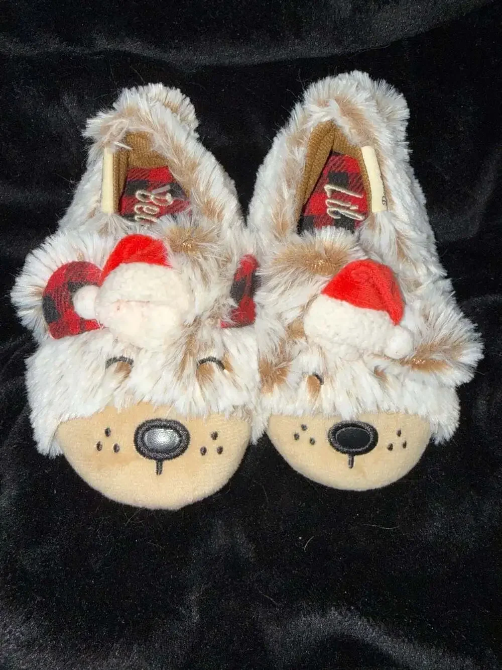 Dearfoams Kids Holiday Dog Slippers Size US 5-7